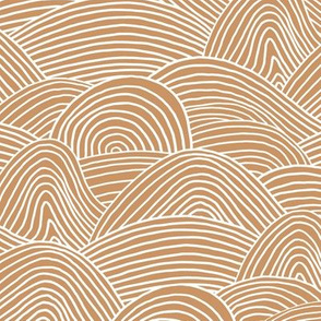 Ocean waves and surf vibes abstract salty water minimal Scandinavian style stripes boho sea nursery monochrome cinnamon brown white