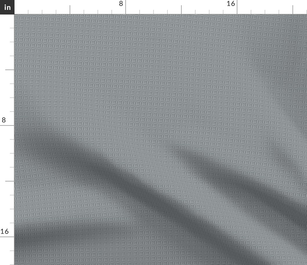 J34 - Miniature - Mod Geometric Quatrefoil in Two Tones of  Blue-Grey
