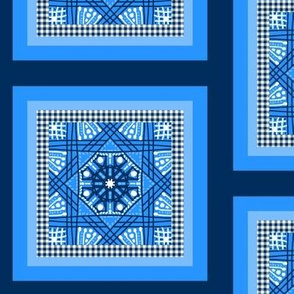 True Blue: Patchwork  Half-Drop Squares