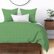 JP30 - Medium  - Contemporary Geometric Quatrefoil in Two Tone Green