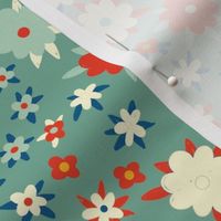 ditsy floral filler // small scale // mint shade