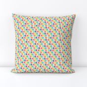 XSM tiny cool human rainbow with navy UPPERcase