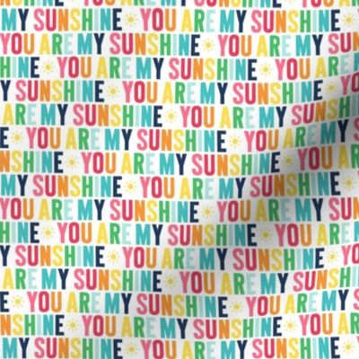 XSM you are my sunshine rainbow with navy UPPERcase