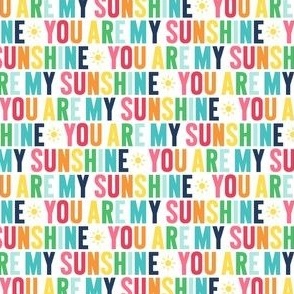 XSM you are my sunshine rainbow with navy UPPERcase