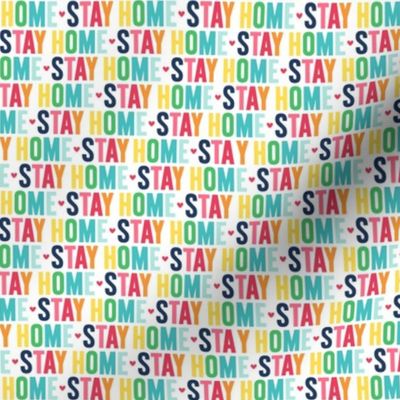 XSM stay home rainbow with navy UPPERcase