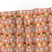 Golden Girls Faces - Small Coral