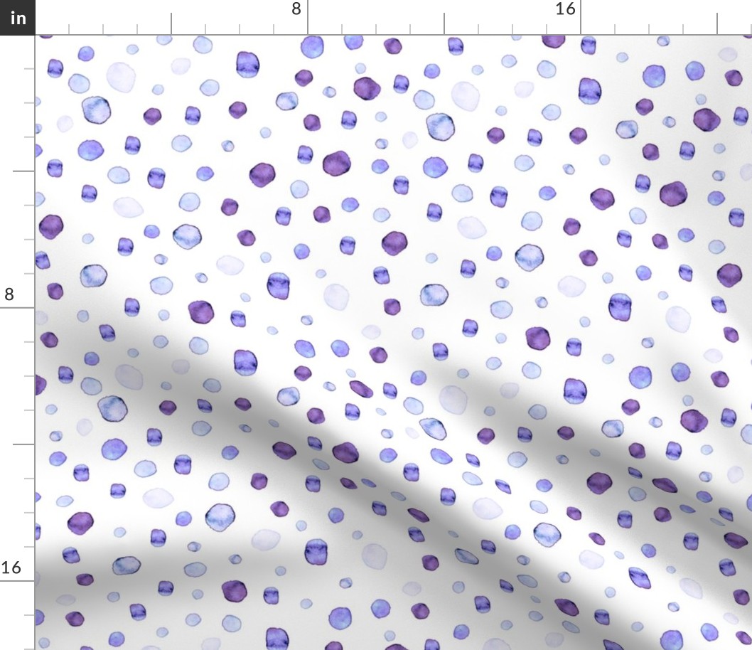 Purple polka dot watercolor // Girls polka dot // Simple kids dots