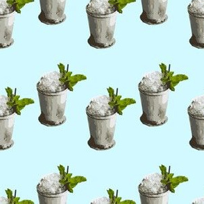 Mint Julep Blue Background