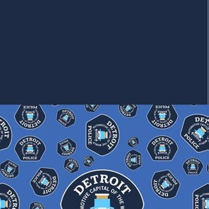 Detroit  Police Mask Pattern with Dark Blue Back 20x40 cm