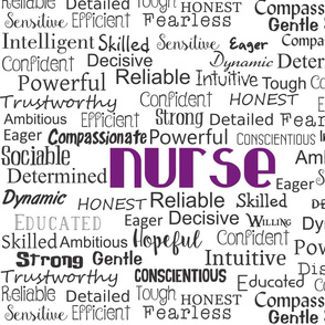 Nurse Adjectives Purple