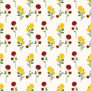 Roses, red and yellow 