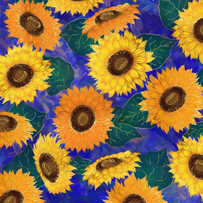 Painted Sun Flowers by ArtfulFreddy