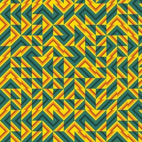 zigzag orange-emerald small scale