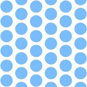 True Blue:  Light Blue Dot on White