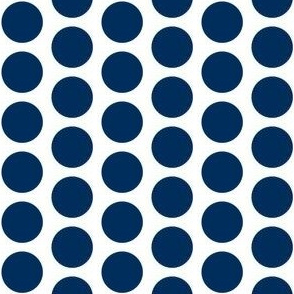 True Blue: Navy Dot on White 