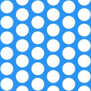 True Blue - White Dot on Blue