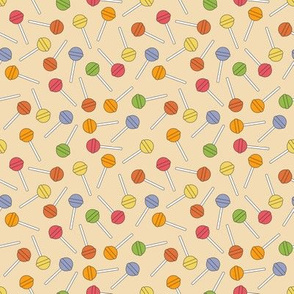 Happy Lollipops Sugar Candy - Orange background