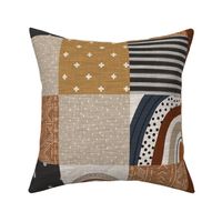 Scandi Rainbow Patchwork - Natural