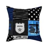 Protect and Serve Patchwork - blue