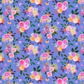 Prismatic Blooms Watercolor Floral // Periwinkle (Small)