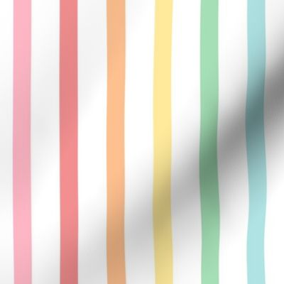 XXL pastel rainbow fun stripes no1 .5in vertical