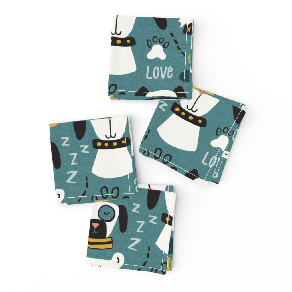 For The Love Of Dogs - Teal Large Scale