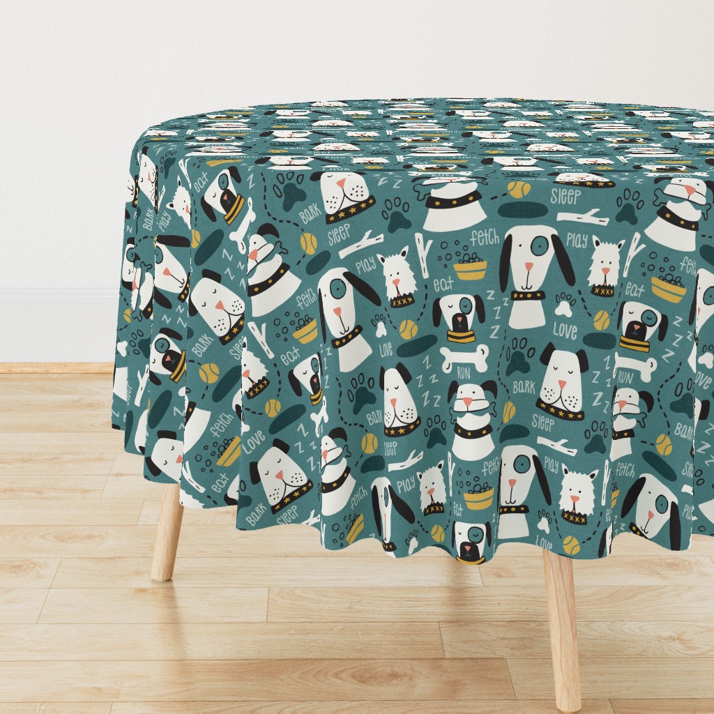 For The Love Of Dogs - Teal Large Scale