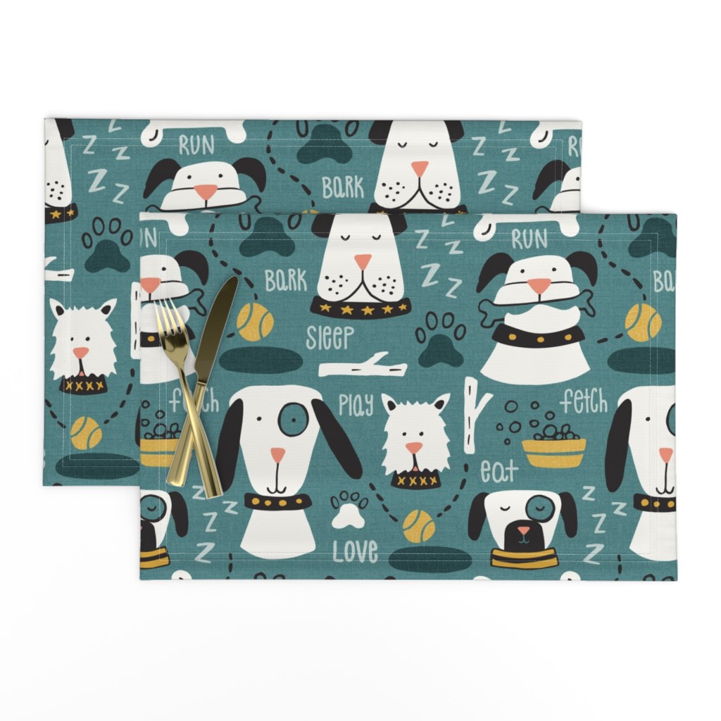 For The Love Of Dogs - Teal Large Scale