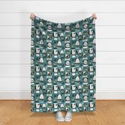 For The Love Of Dogs - Teal Large Scale