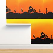 Vintage Dirt Bike Desert Sunset