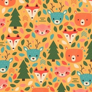 Woodland Creatures Bright Small