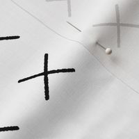 Simple Cross Stitch - Medium - Black and White X