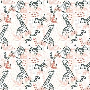 safari giraffe seamless repeat pattern design