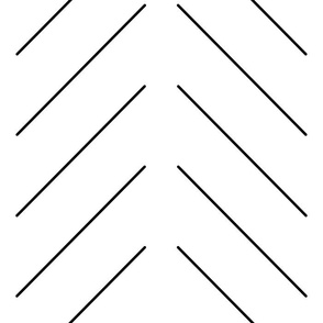 Simple Diagonal Lines - Black and White - Large