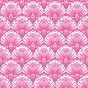 Pink Fish Scale Fabric, Wallpaper and Home Decor