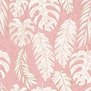 Tropical leaf 2 light pink