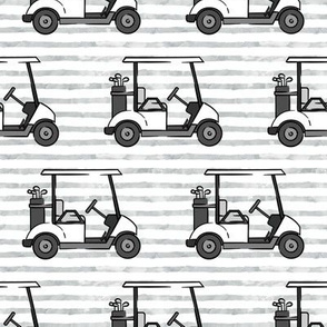 golf carts - grey stripes - LAD20