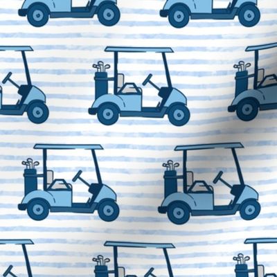 golf carts - blue stripes - LAD20
