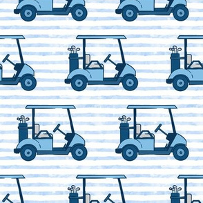 golf carts - blue stripes - LAD20