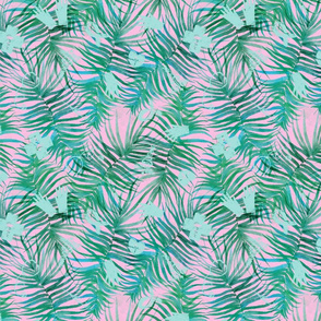 Call Dr. Summeroff * Healthcare Professionals// Watercolor Emerald Palms (pink) 10"