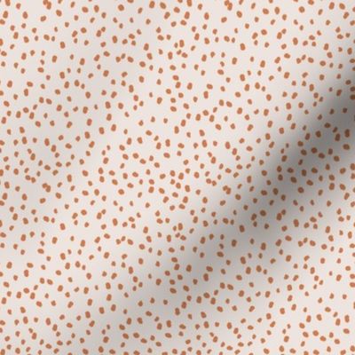 ditsy micro dots_almond and terracotta