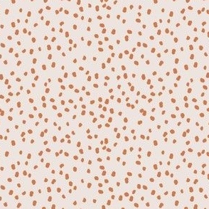 ditsy micro dots_almond and terracotta