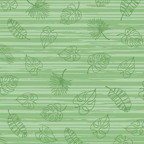 Safari  Leaves and StripeTexture - green horizontal