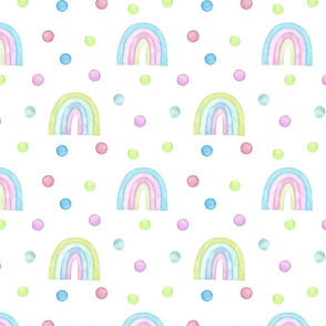 Rainbow polka dot