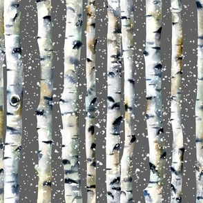Snowy Birch / Dark Grey / Small Scale