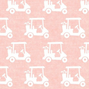 tee time - golf carts - pink  - LAD20