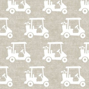 tee time - golf carts - beige - LAD20