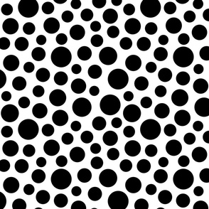 Lotsa Spots! Black on white, large 