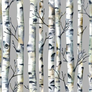 Birch Forest / Medium Grey / Small Scale
