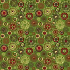 concentric circles red and green